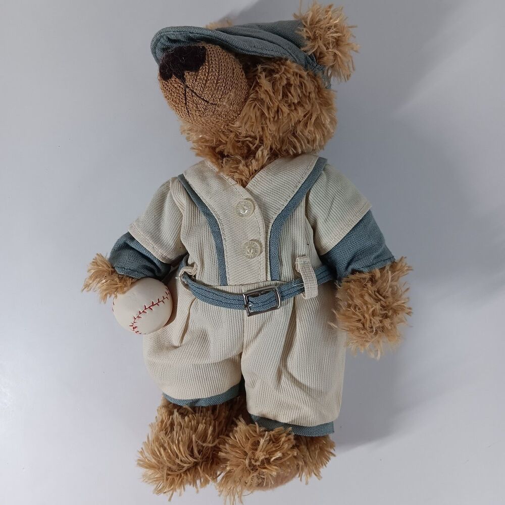 PBC International Baseball Player Uniform Teddy Bear Plush Toy Sports 10" Inch